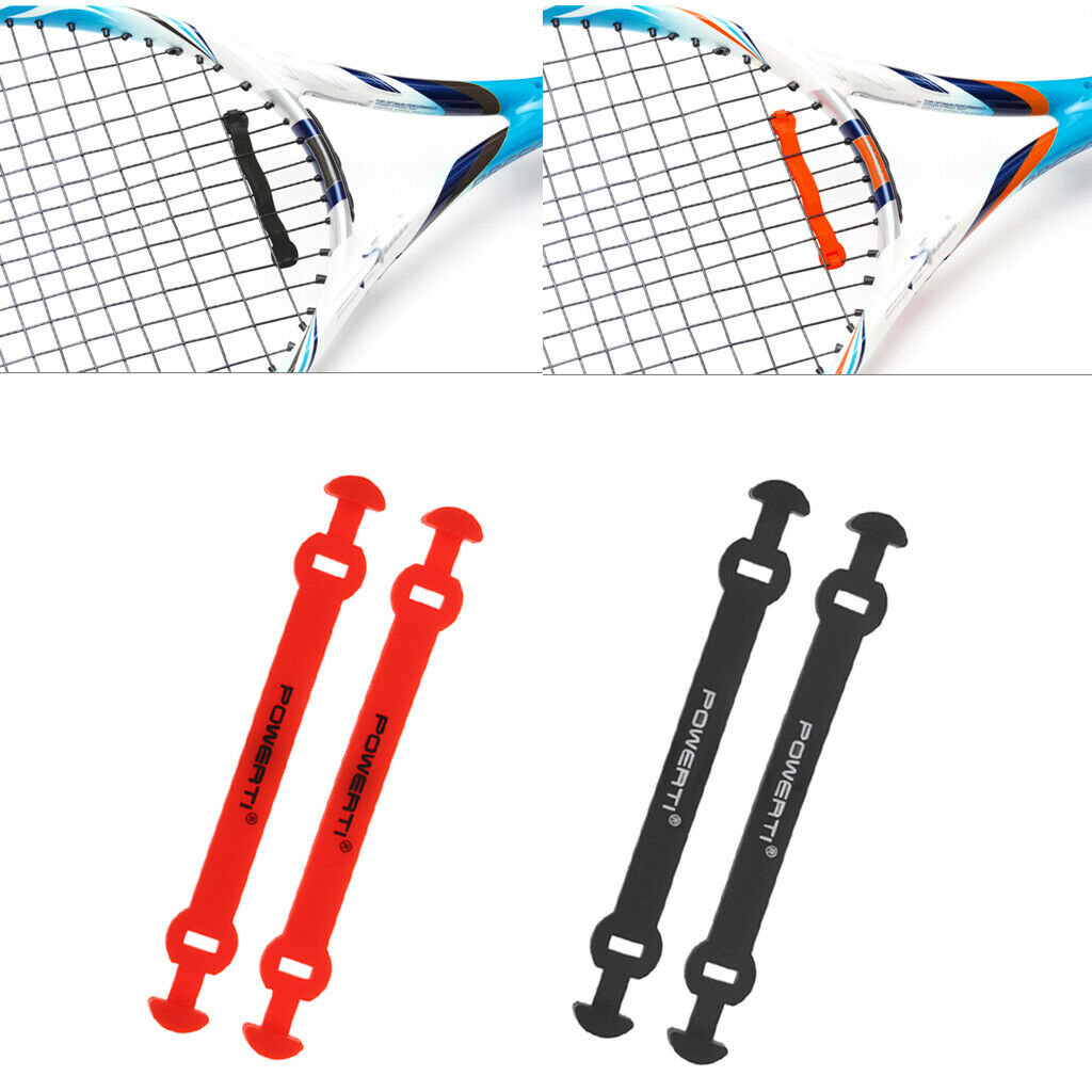 2 Pairs of Tennis Racket Dampers Racket Vibration Damper Red + Black