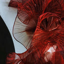 1Yd Red Ruffle Lace Trim Organza Ribbon Wedding Dress Edge Clothing Sewing Decor