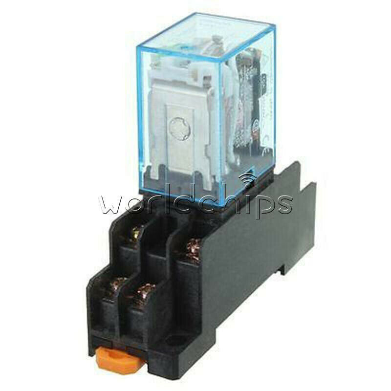 1Set DC 12V Smal Relays OMROM LY2NJ DC 12V 10A 8PIN +Socket Base
