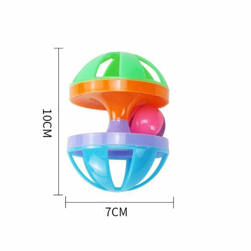 1Pcs Plastic Rolling Cat Interactive Bell Ball Teaser Squeaky Pet Chew T.l8