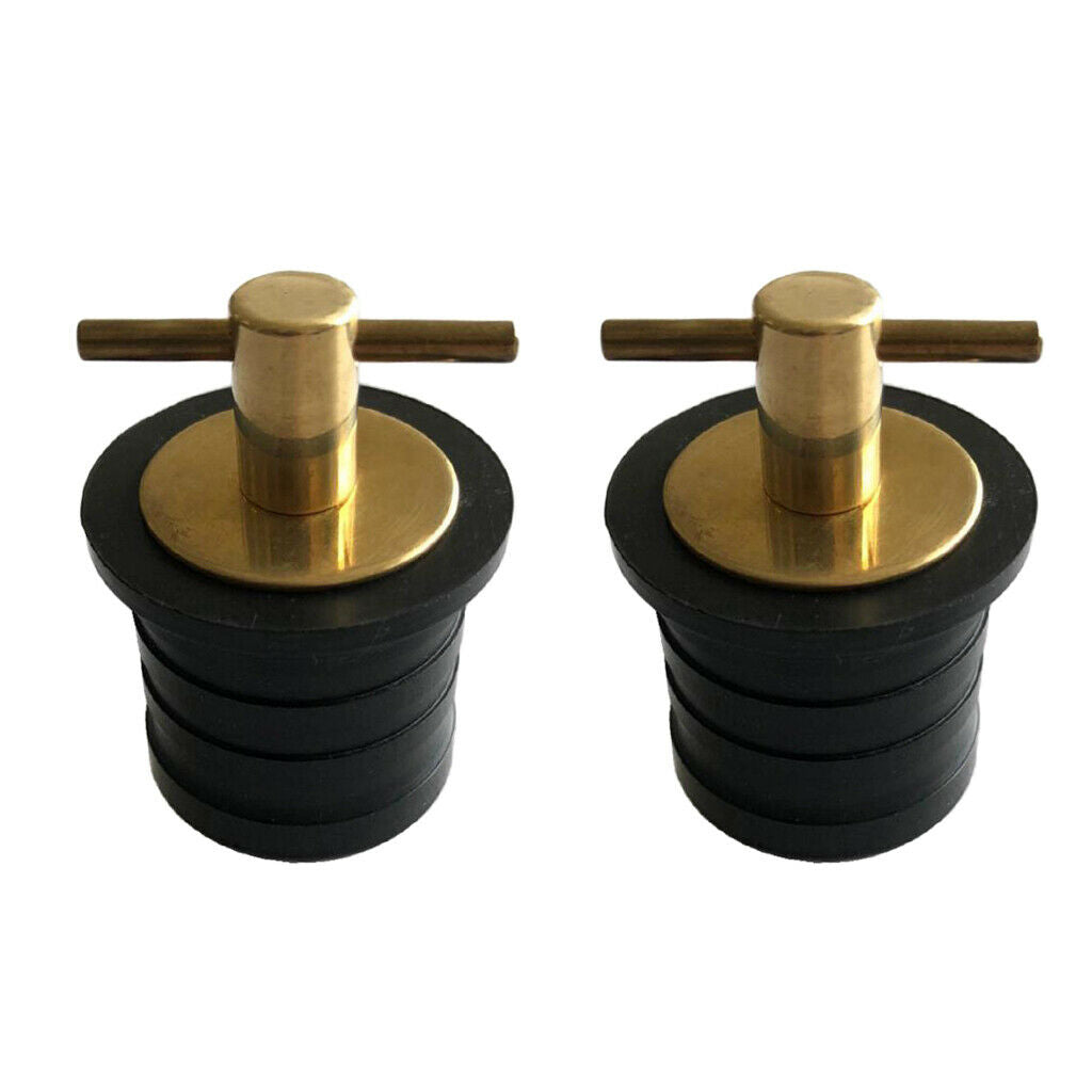 Brass 1-1 / 4 "Drain Plug Snap Handle Boat Lock Drain Plug Plumbing Installation