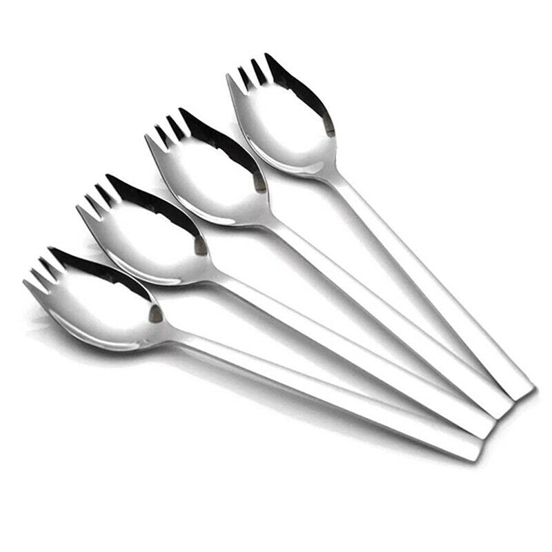 4-pack 304 Stainless Steel Sporks Everyday Use, Camping Backpacking Utensils, K9