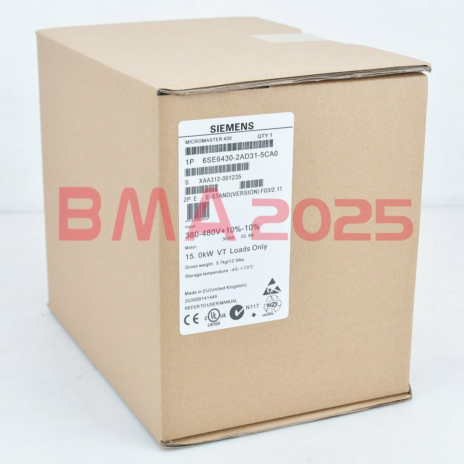 1PC New M430 6SE6430-2AD31-5CA0 15KW 1year warranty DHL free Ship SM9T