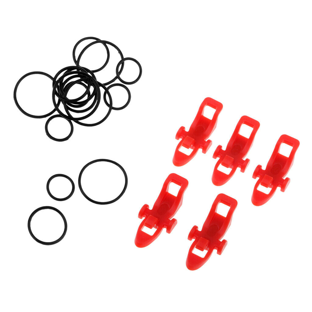 5pcs Fishing Hook Keeper Rod Pole Lure Treble Holder Hang Hooks Bait Red