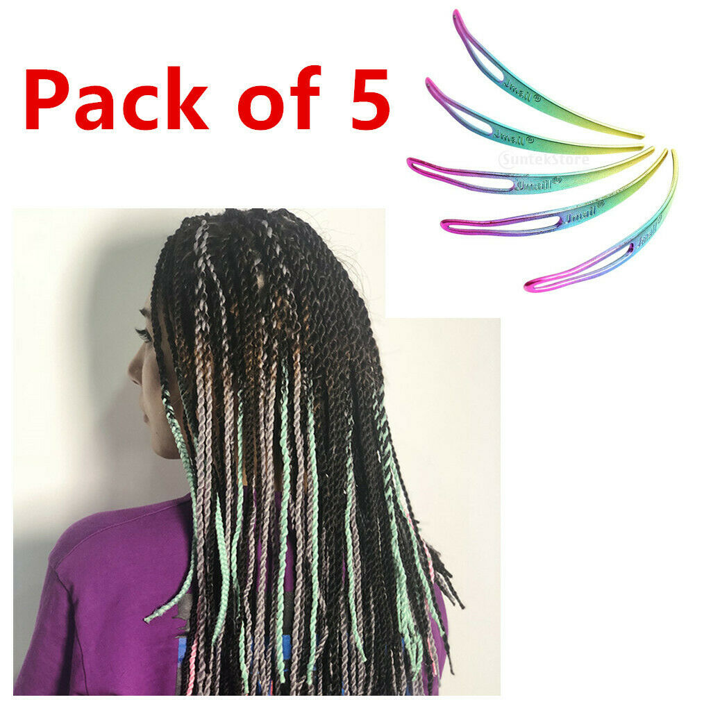 5x Dreadlocks Tool Interlocks Braiding Hook Hair Interlocking Needle Locs