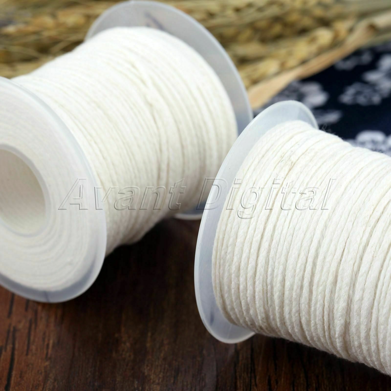 Durable Cotton Wicks Cores DIY Making Supply Square Braid Candle Wick 1Roll