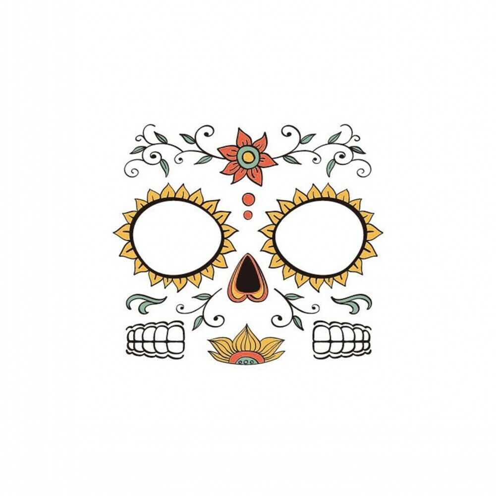 6Pcs/set Halloween Face Stickers Tattoo Funny Ghost Festival Face Stickers