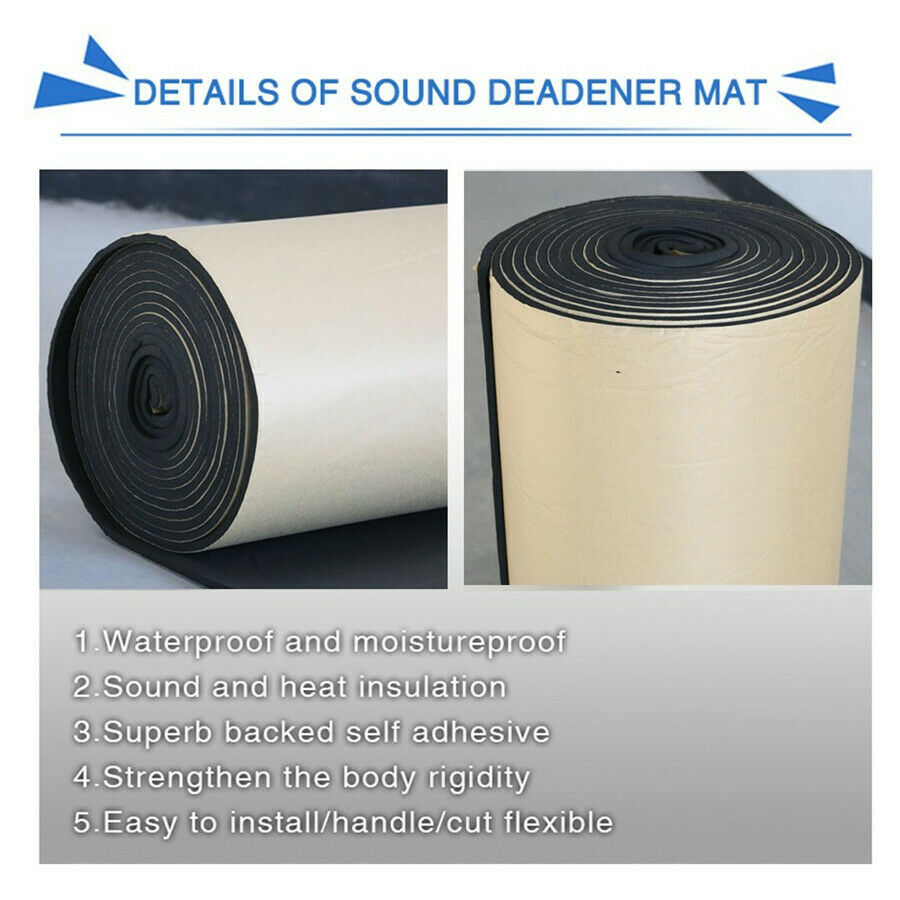 1M*1M*10mm Car Sound Control waterproof  Soundproof  insulation foam Mat suv KTW