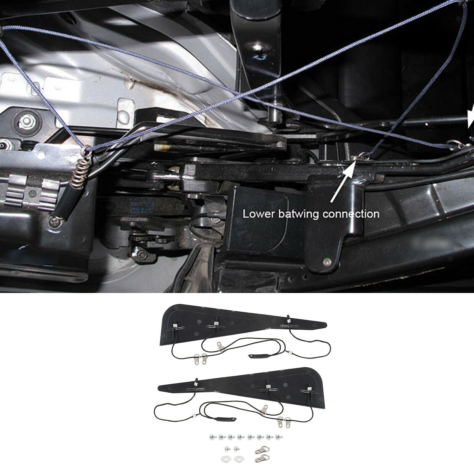 Black Convertible Top C Column Repair Kit for BMW E46 323ci 325Ci 2000-2006