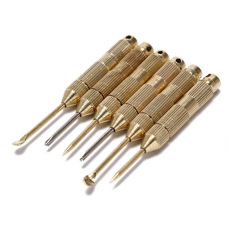 5pcs easy carry outdoor camping brass toothpick multi-functional ear tools DEAU
