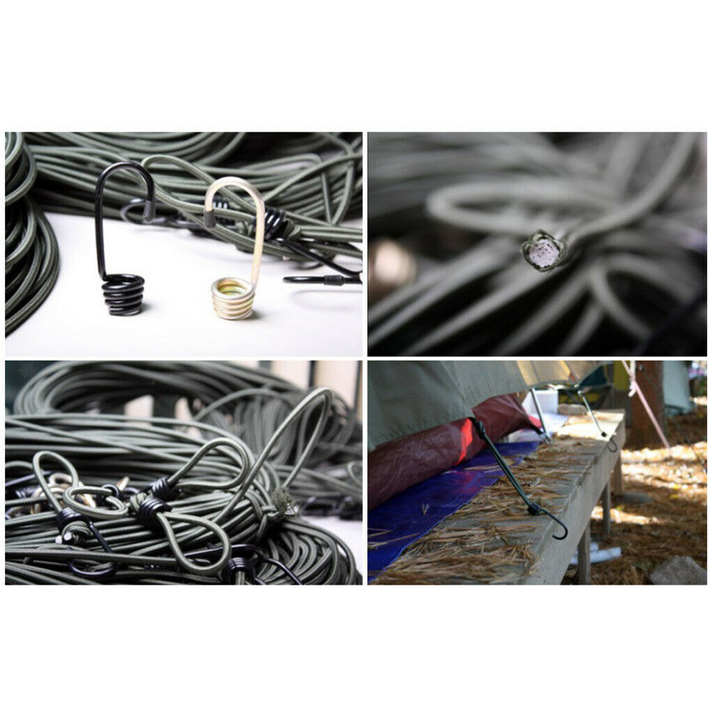 10 Pcs Bungee Cord Hook Tie - Elastic Stretch Straps Hook random color