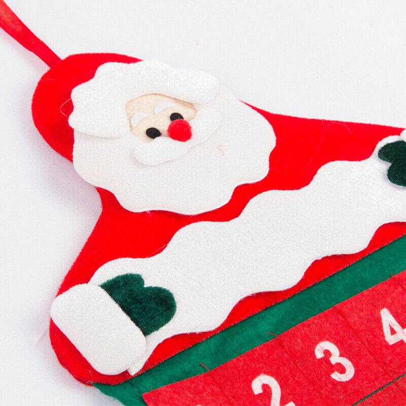 Christmas 24 Day Advent Calendar Red And White Santa Claus  Countdown Decorat DF