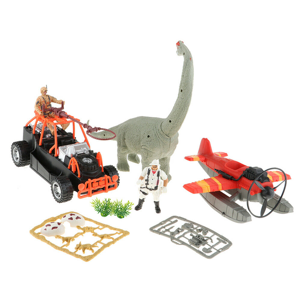 Kids Dinosaur Toys Tabletop Playset Sand Table Layouts Action Figures Decors