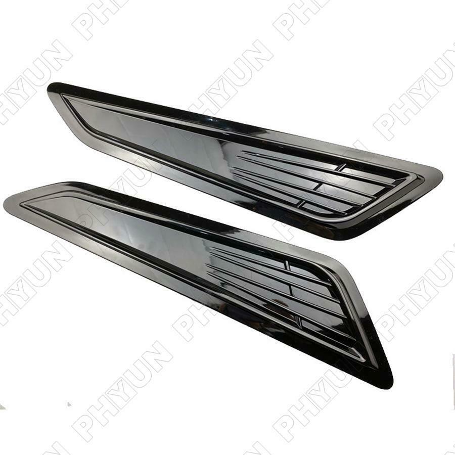 2x Black Car Hood Vent Bonnet Cover Decorative Air Flow Intake Trim Universal