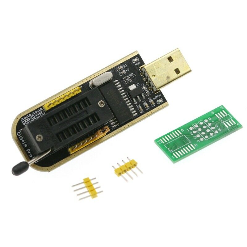 4X(CH341A USB Programmer Module + SOIC8 SOP8 Test Clip + 1.8V Adapter S6U2)