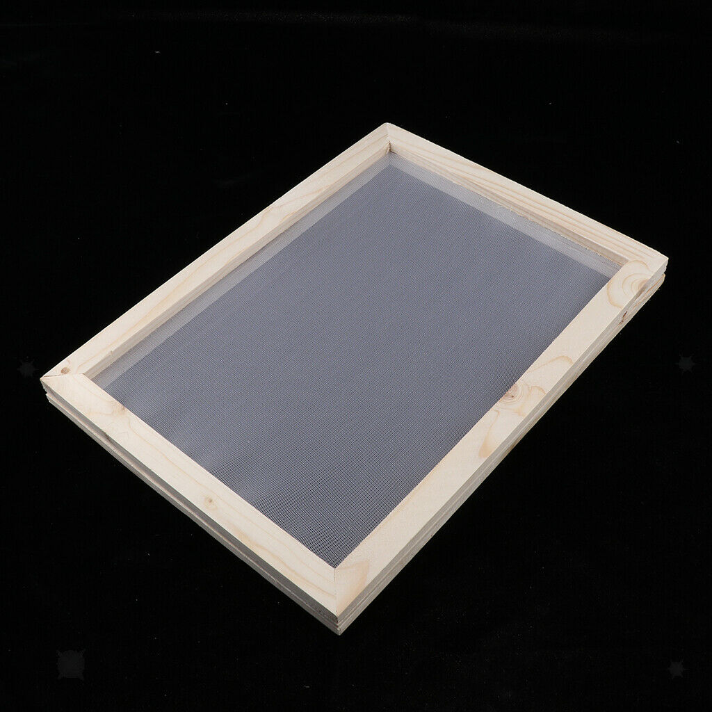 Wood Paper Making Mould Frame Screen 2 In 1 for Paper Craft Making 18x12.5cm