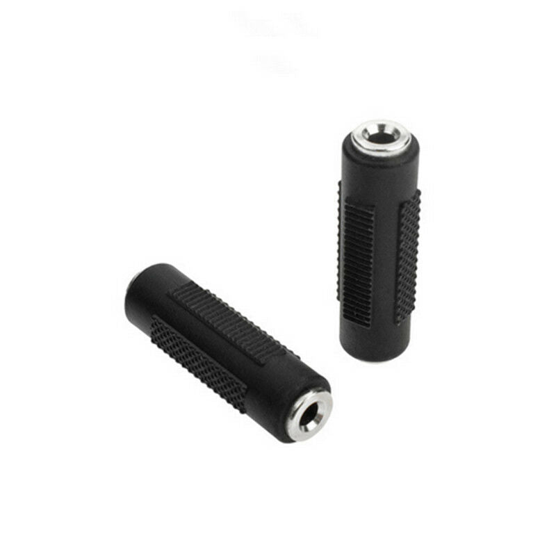 2PCS Stereo 3.5mm Aux Female to Female F/F Jack Coupler Audio Adapter Converter