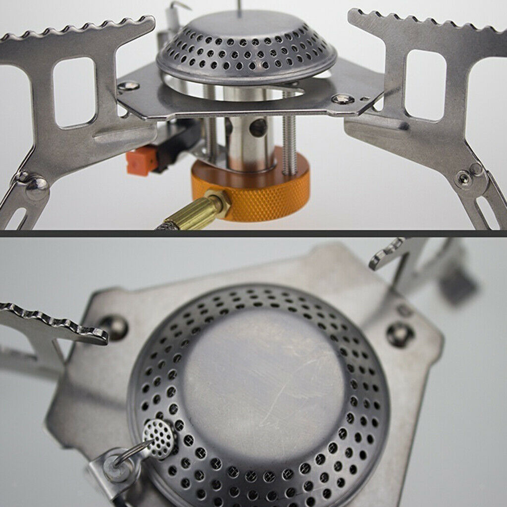 Foldable Camping Stove Piezo Ignition Burner Backpacking Accessories