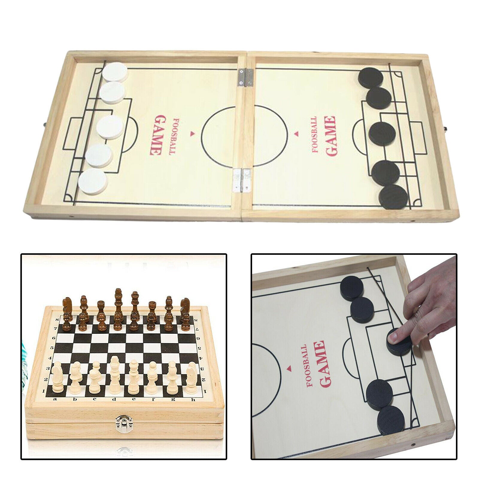 Folded Fast Sling Puck Game Hockey Board Game Foosball Winner Board Game
