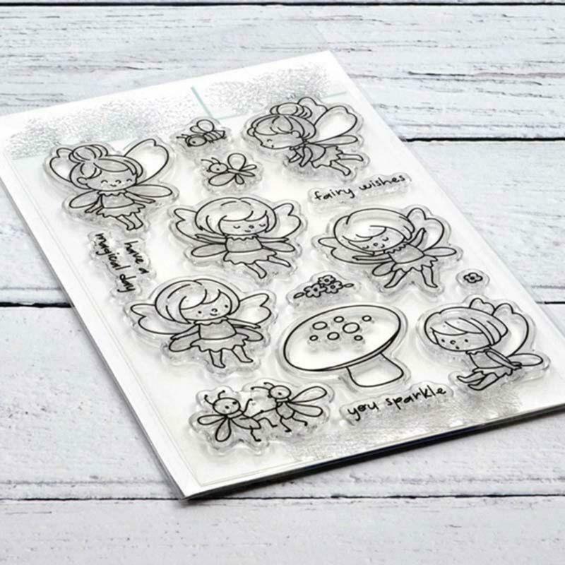 Angel Girls Cutting Dies Clear Stamp for DIY Scrapbooking Paper Card Embossing