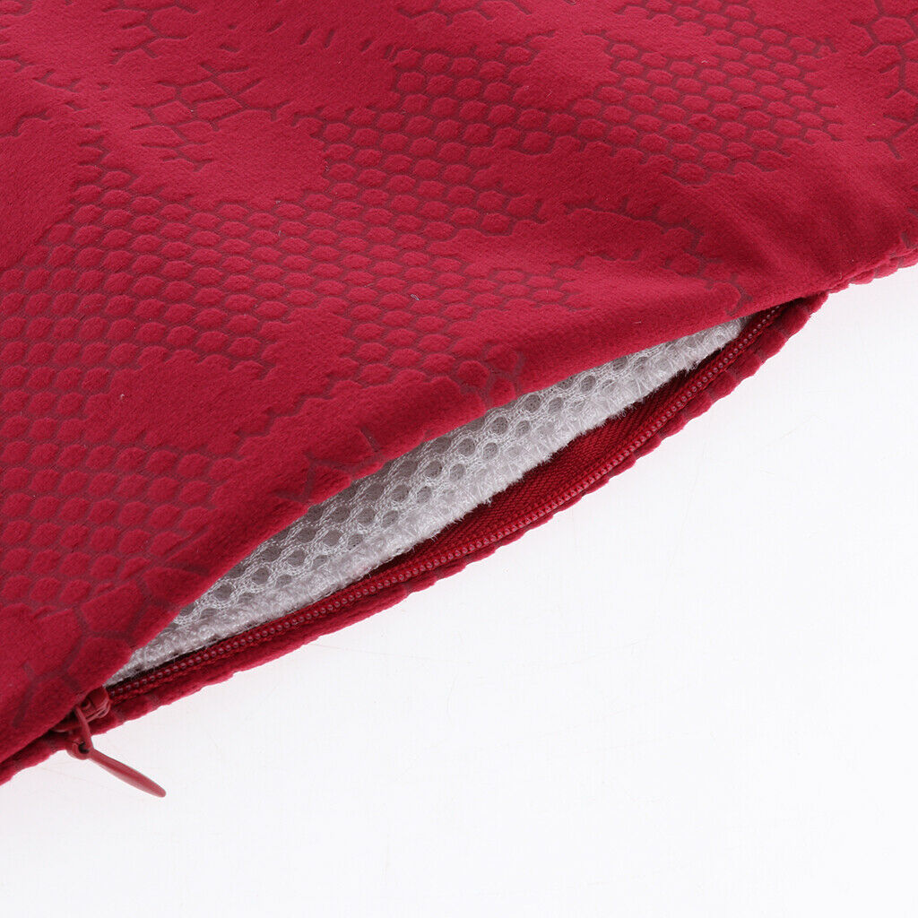 Air Inflatable Pillow Lumbar Support Backrest Cushions with Pump  wine red