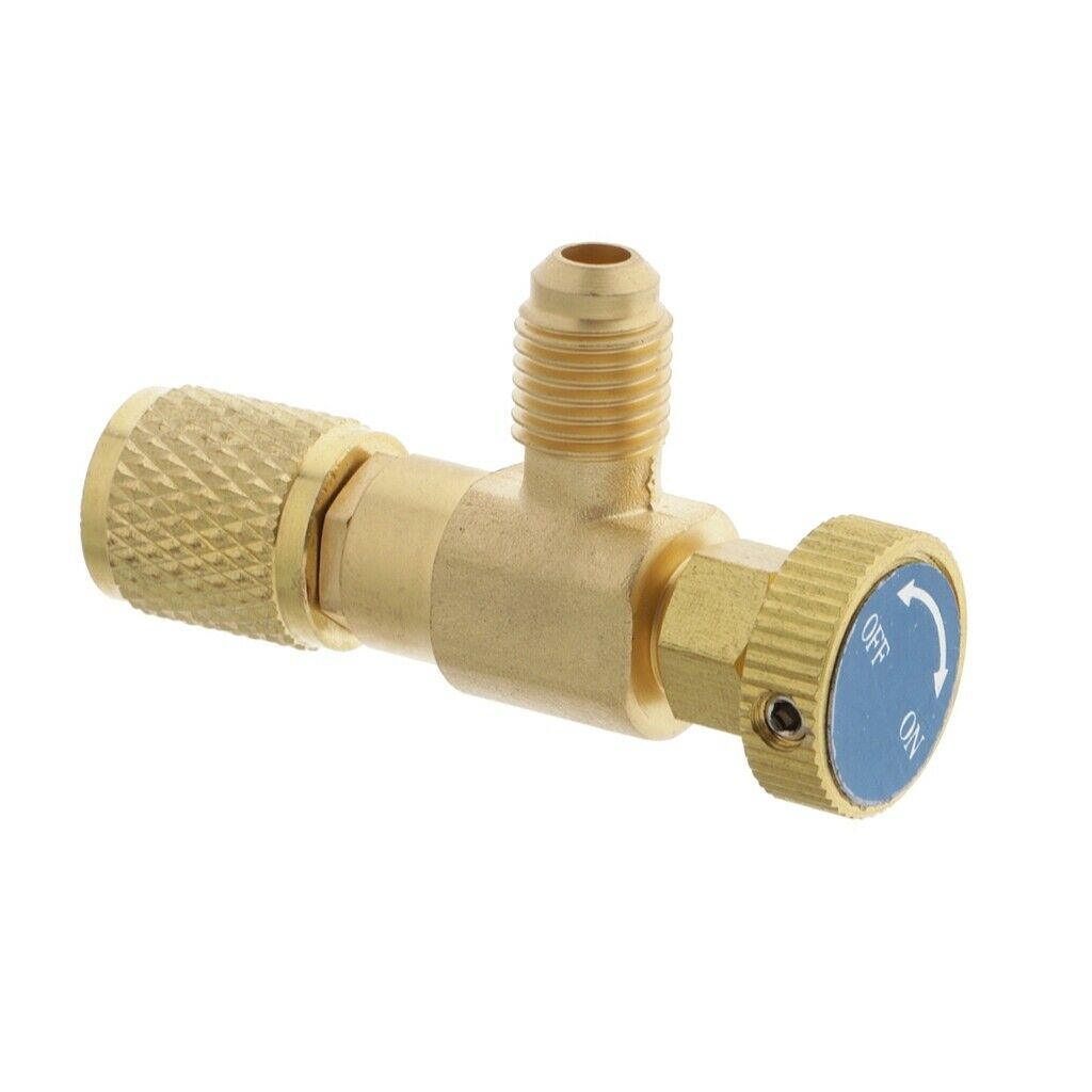 R22 Refrigeration Ball Valve Adapter Fluorine Safety Valve Connector 1/4"
