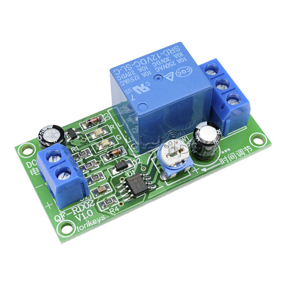 0-60 Second Delay Time Switch 1 Minute Adjustable DC12v NE555 Timer Relay Module