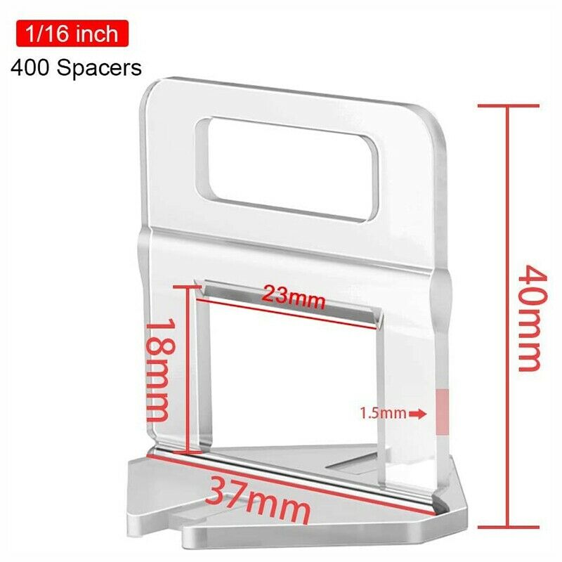 400Pcs Tile Leveling System Clips 1.5mm DIY Tiles Leveler Sps Tile Leveling SyX2