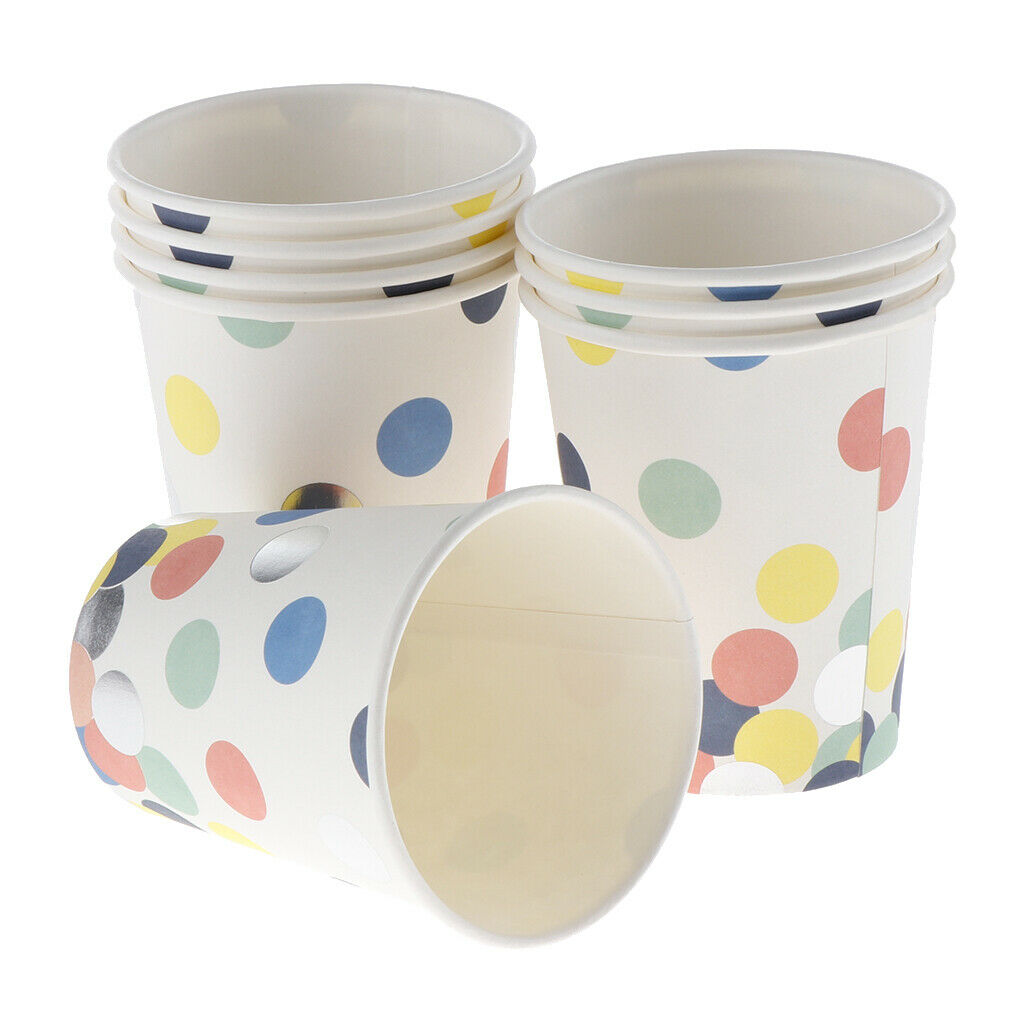 8Pcs Paper Disposable Cups Hot Cold Beverage Drinking Cup for Water, Juice
