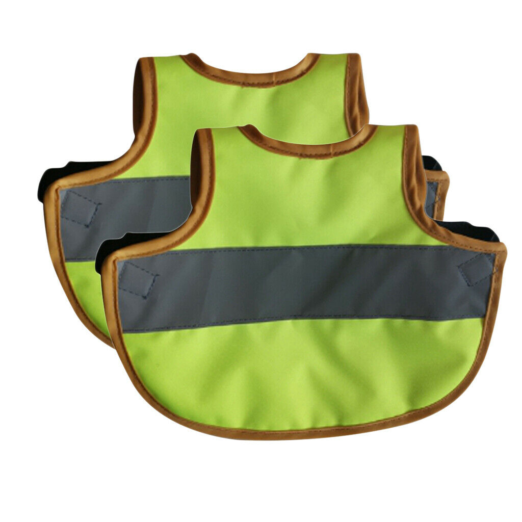 2 Pieces Breathable Pet Reflective Vest Poultry Saddle For Poultry Yellow