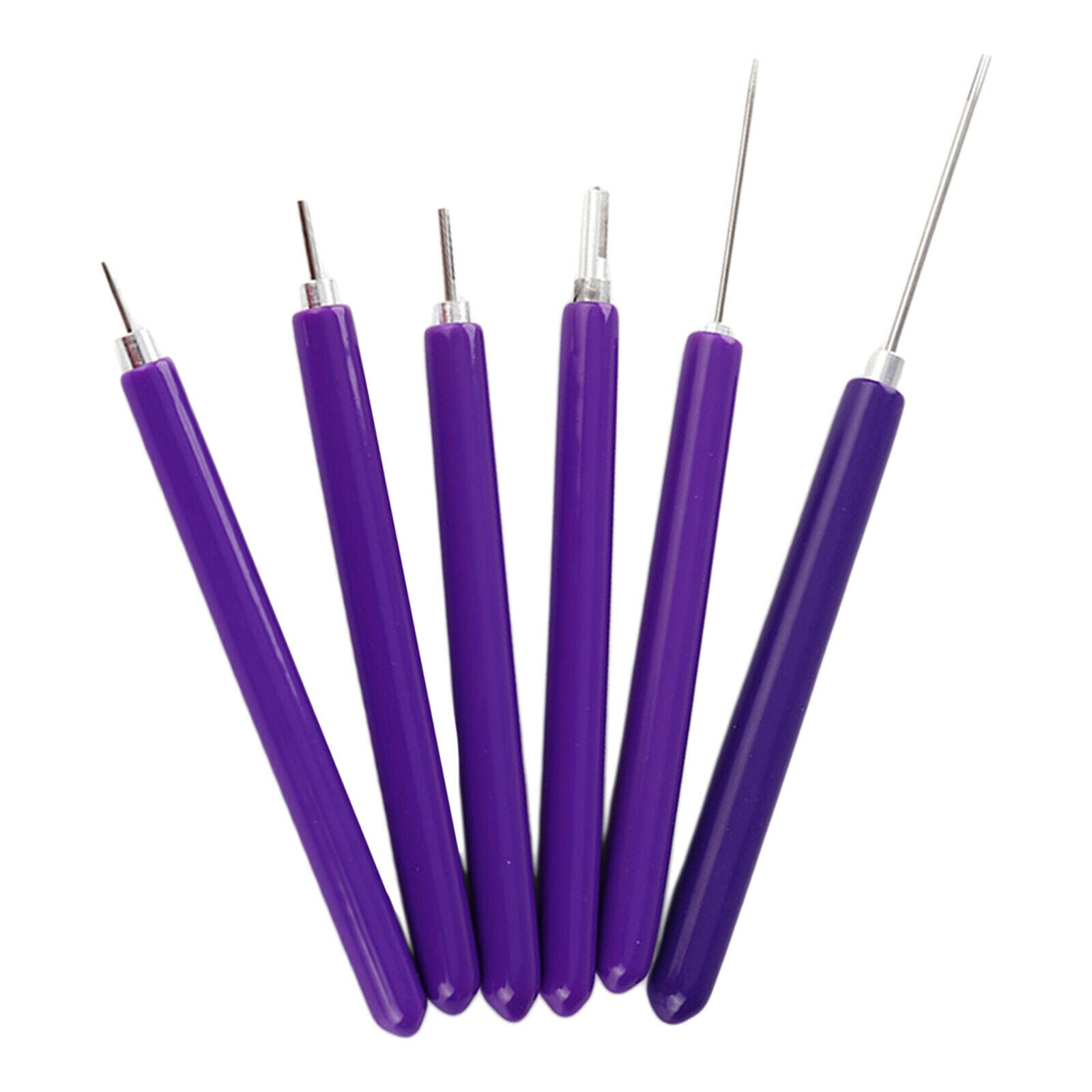 6pcs/set Slotted Flower Rolling Quilling Kit Needle Pen Crafting DIY 110mm