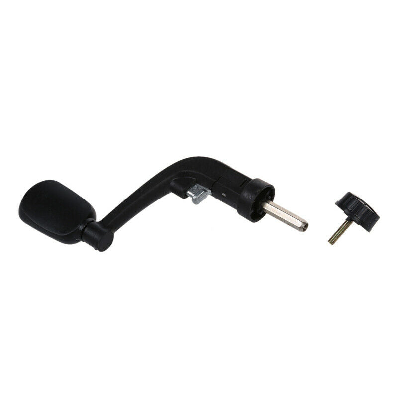 Folding Rotary Plastic Fishing  Reel Handle Repair Parts Black R5D6D6
