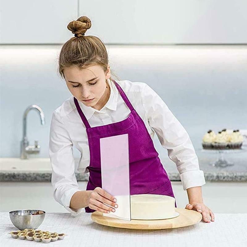 Smoother Cake Scrape Acrylic Variety of Pattern Styles Edge Stripe Kitchen 3 Pcs