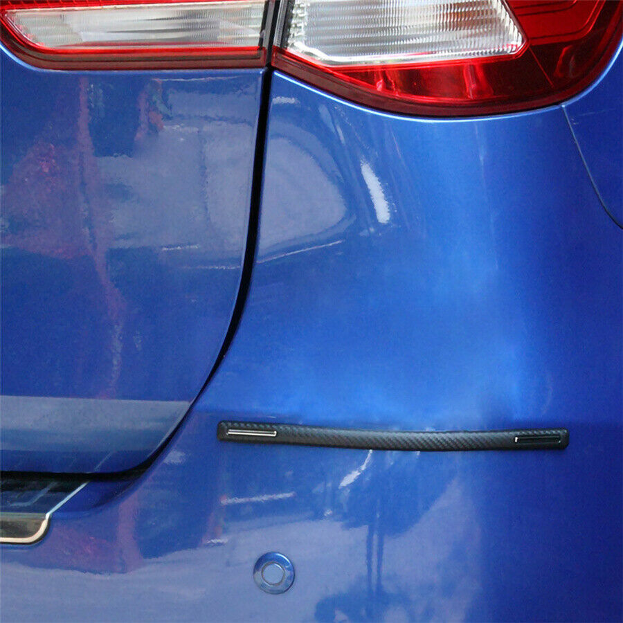 24.8cm x 1.4cm Carbon Fiber Pattern Wear-resistant Car Bumper Corner Guard Cover