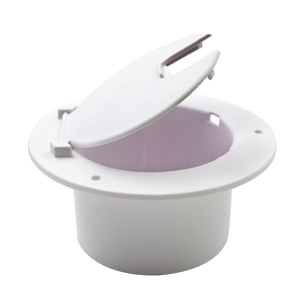 Electric Power Cord Cable Hatch Fits for 30 50 Amp Power Cords Polar White
