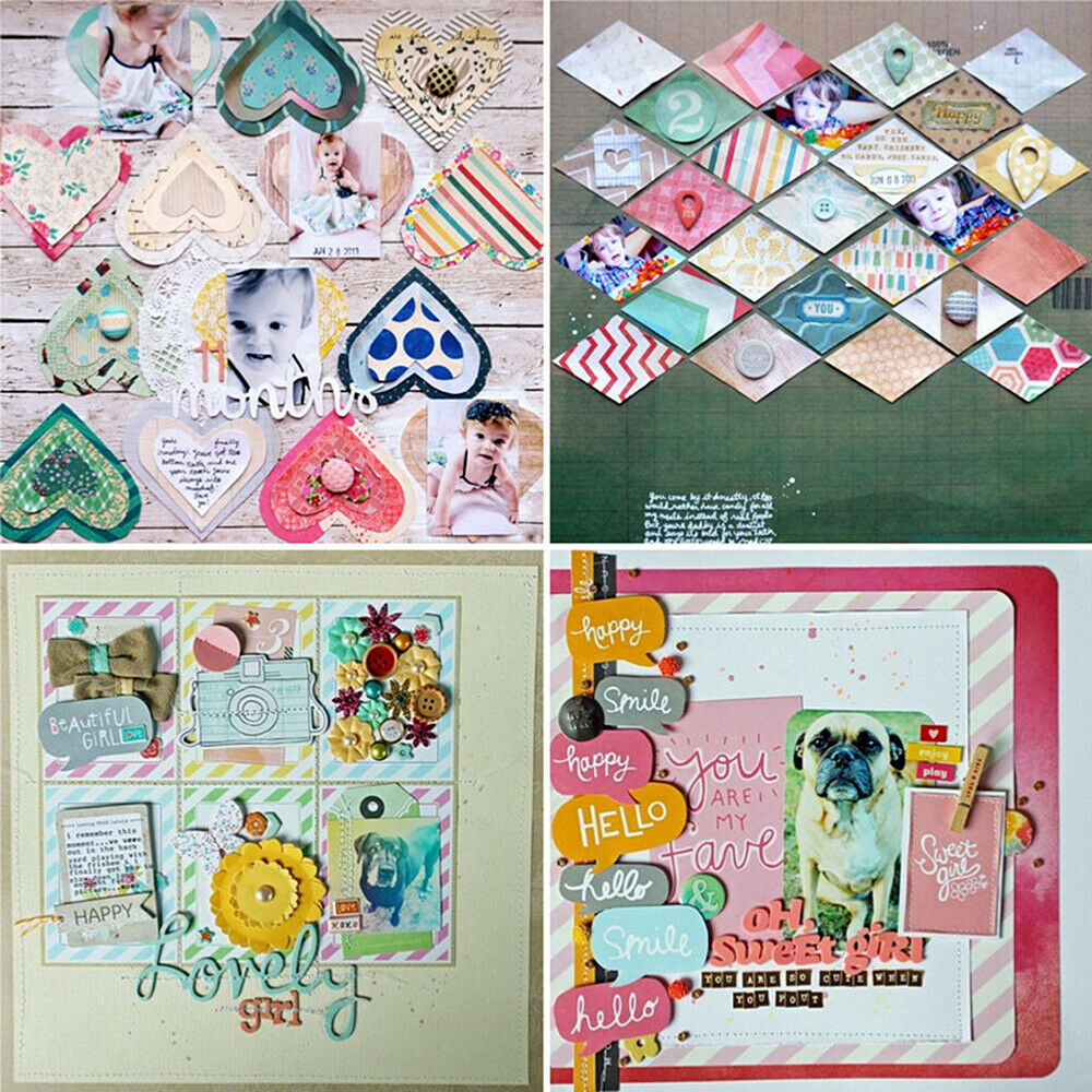 12x 6" Sweet Love DIY Photo Album Junk Journal Craft Paper Card Single-side Hot