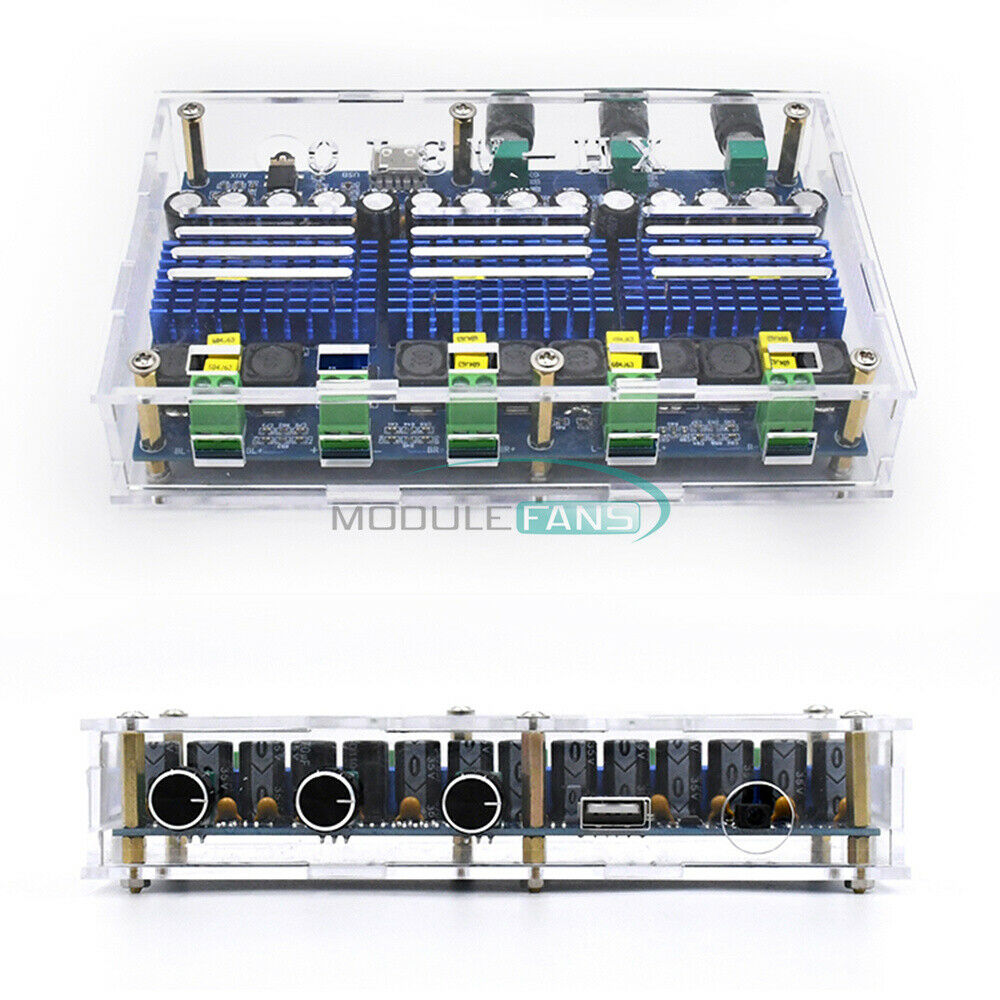 Bluetooth 5.0 Digital TPA3116D2 2X100W+2X50W Dual Audio Receiver Amplifier Board