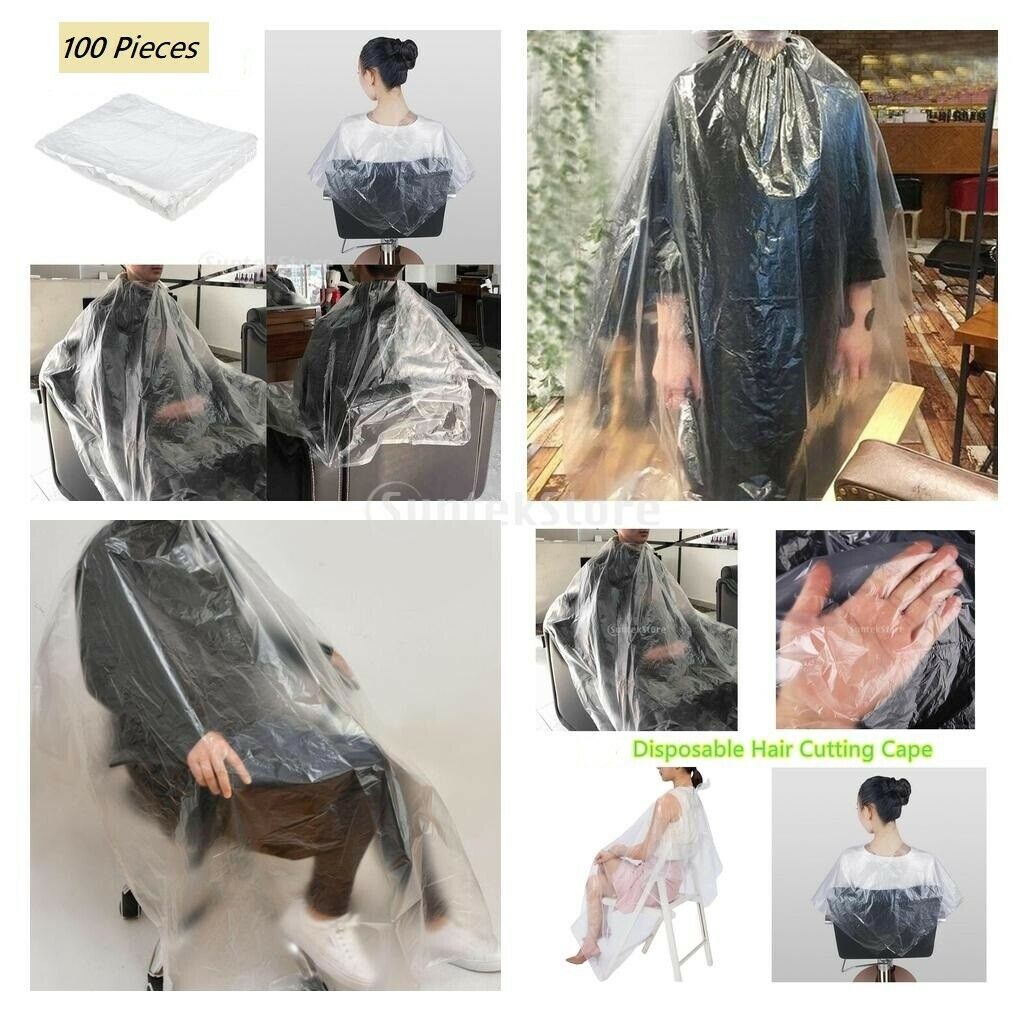 200x Large Disposable Hair Cutting Cape Gown Salon Stylist Barber Capes