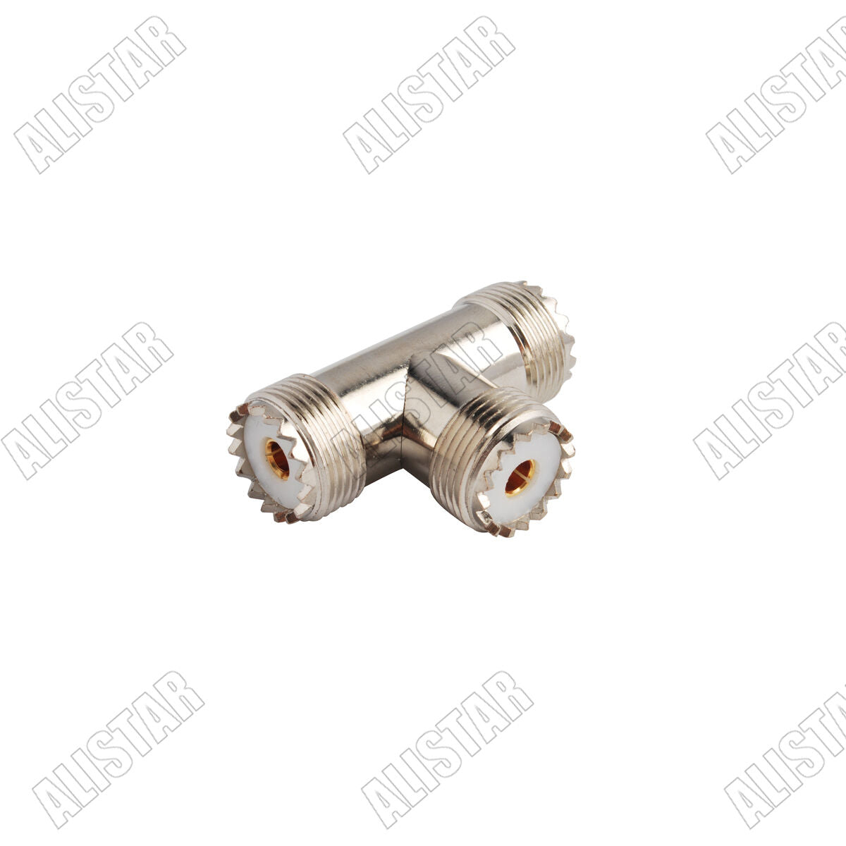 10 Pieces UHF adapter UHF SO239 Jack to Jack Female 3 Way T Type Connector