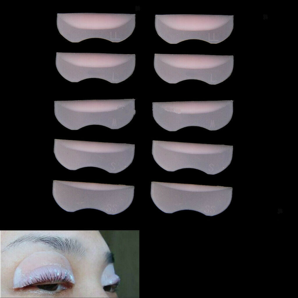 10 Pairs of Natural Long Artificial Eyelashes + 5 Pairs of Eyelash Shields