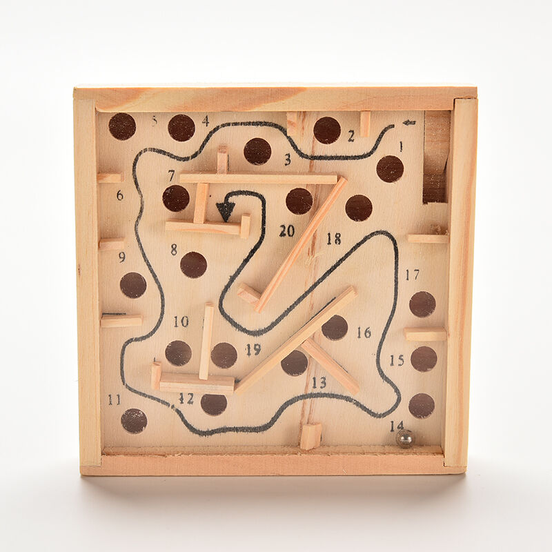 Puzzle Toys Wooden Labyrinth Balance Board Game Children Educationa S lc.l8