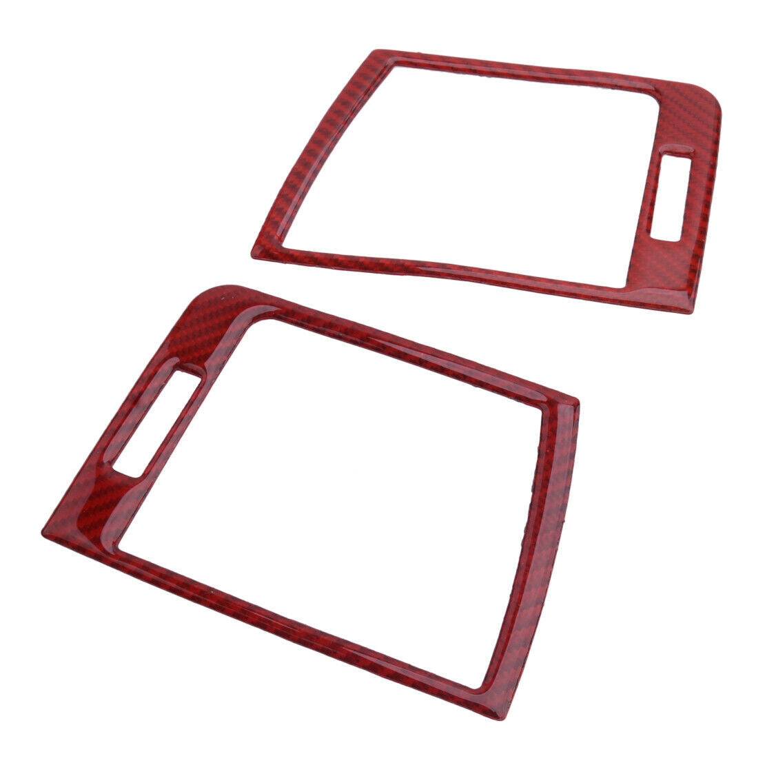 2x Carbon Fiber Air Vent Outlet Trim Cover Fit For BMW 3 Series E46 1998 to 2005