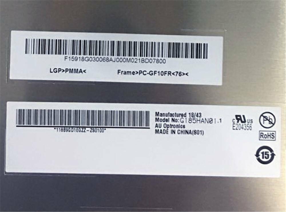 18.5" AUO 1920(RGB)×1080 LCD Screen Panel G185HAN01.1