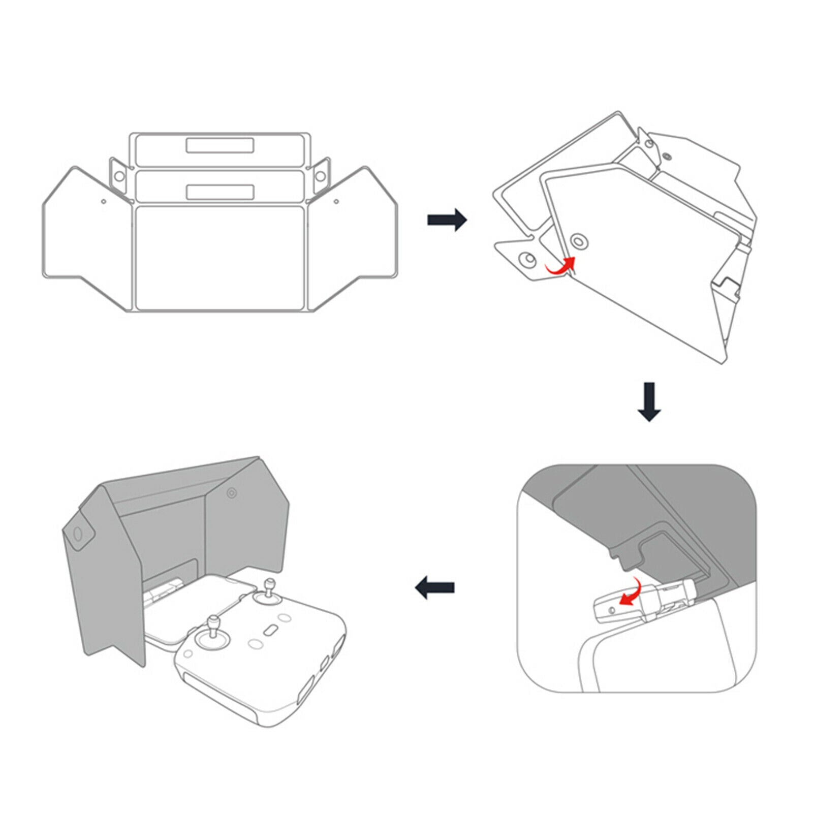 Monitor Hood Remote Control Cover For DJI Mavic Air 2 Drone Accessories