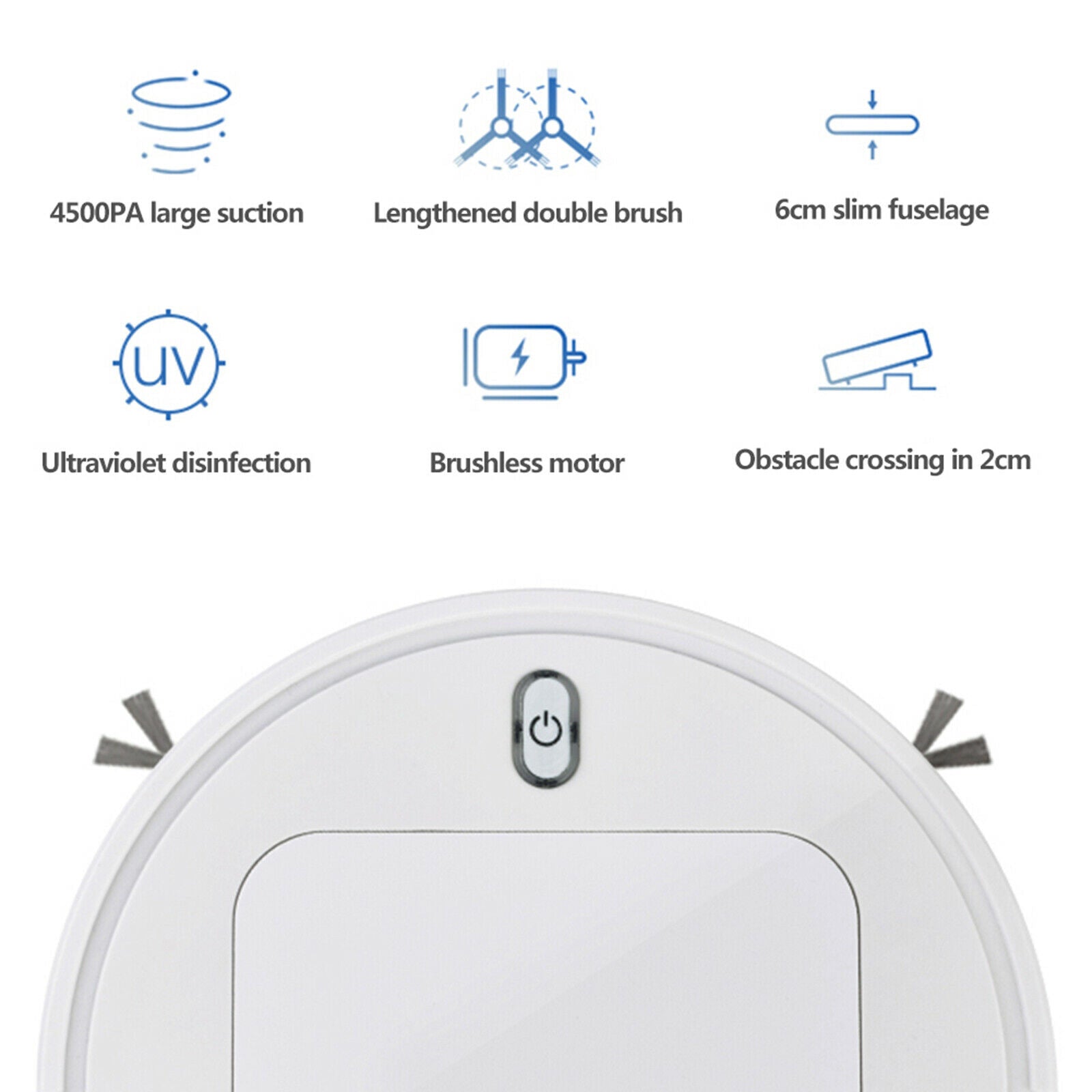 Robot Vacuum Cleaner,Automatic Smart Sweeping Cleaning Robot Sweeper,4500Pa @