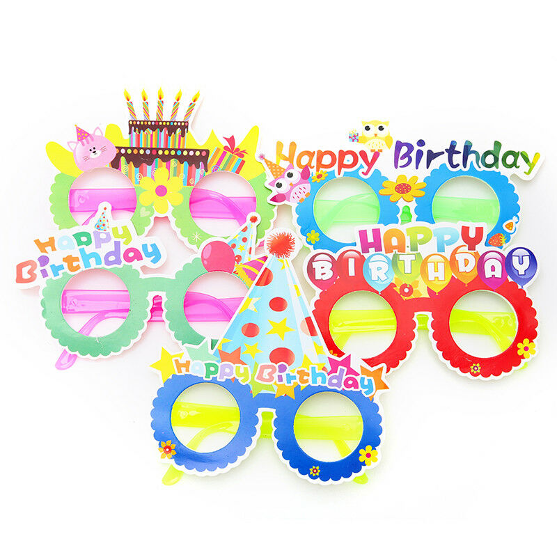 1pcs Cartoon funny party paper glasses happy birthday theme party supplie.l8