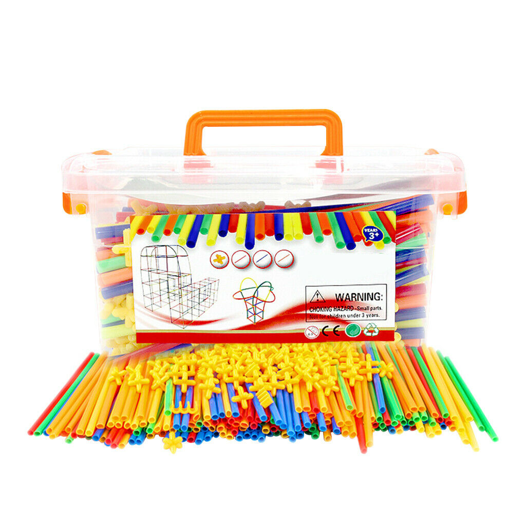 Interlocking Toys Educational Straw Fort Building Blocks Game Kids Gift
