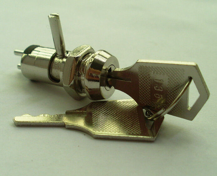 1pc Electronic double function 2 keys Metal Key Switch ON/OFF & Lock Machinery &