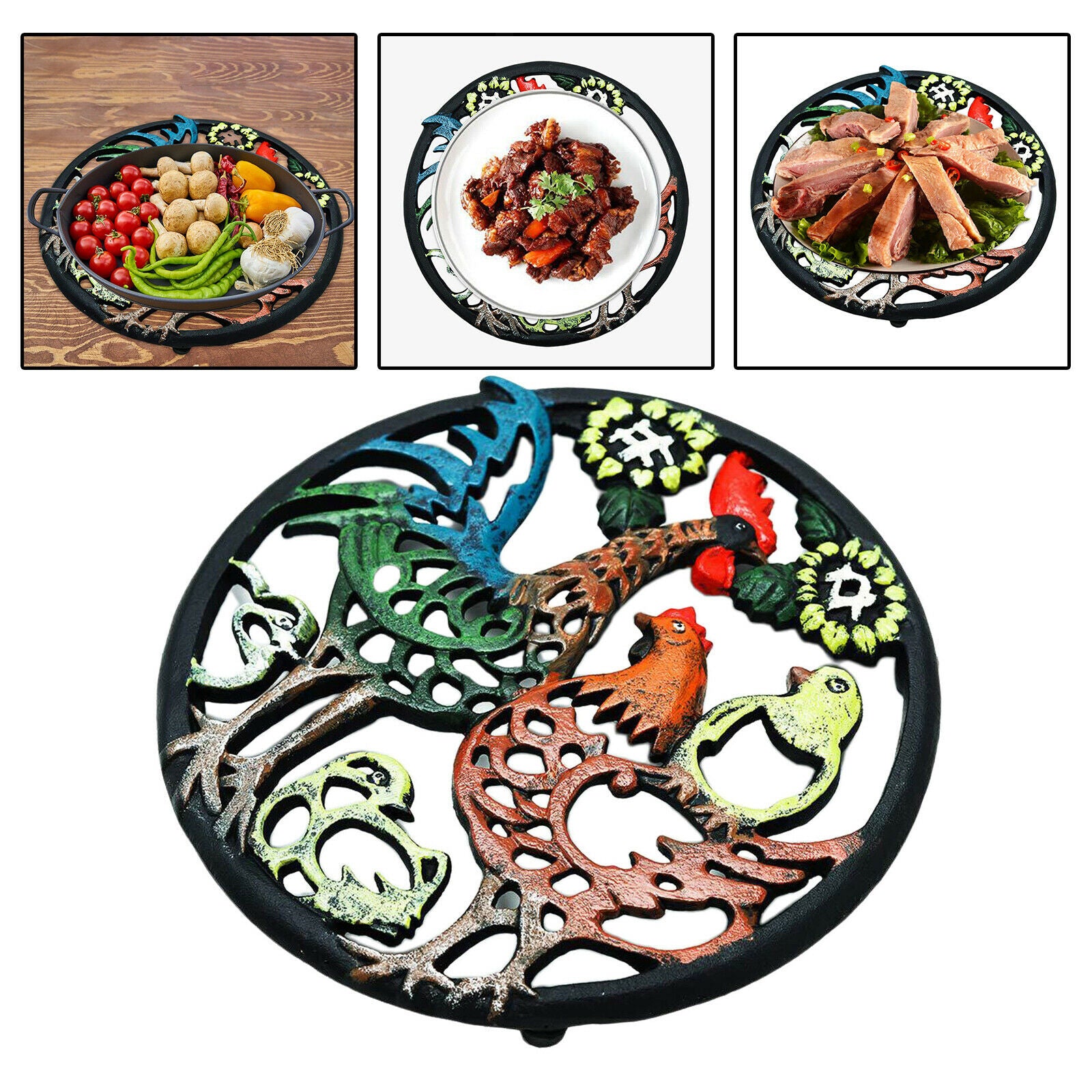 1x Round 20cm Placemat Hot Pads Home Dining Room Desktop Protection Desk Pad