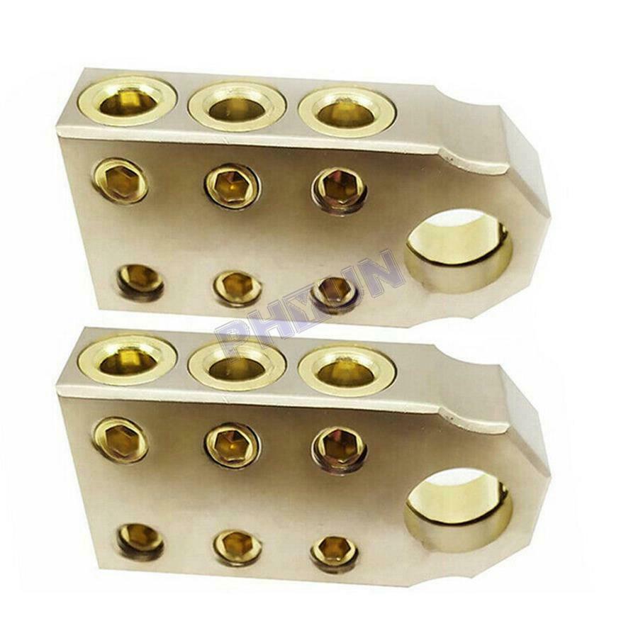 2x Car Audio SAE Top Post Battery Terminal 1/0 2/0 AWG Gauge Positive Negative